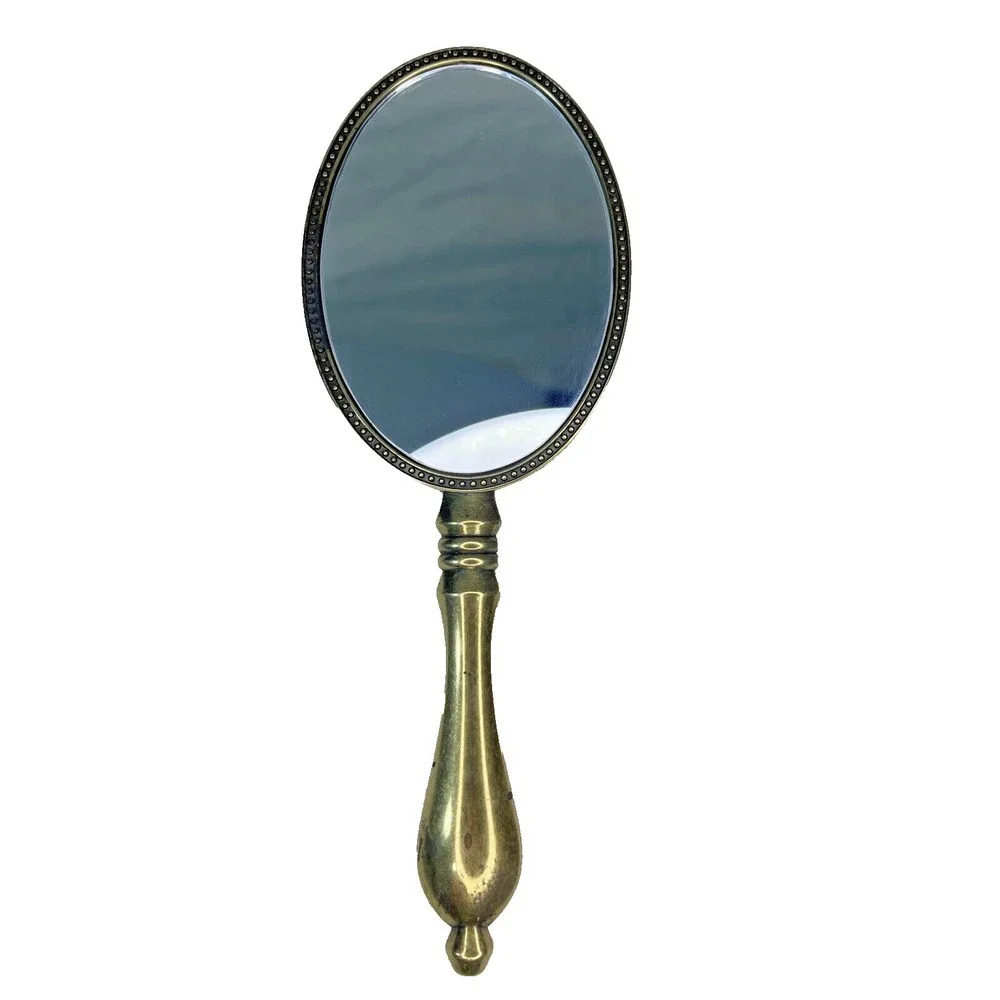 Alexander Kalifano Jeweled Decorative Brass Vanity Dresser Hand Mirror 8